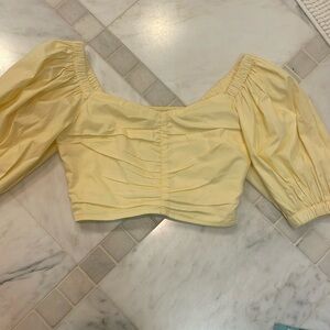 Abercrombie and fitch yellow crop top